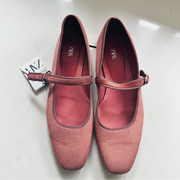 BRAND NEW - Zara Pink Flats - Size 11 - Picture 4 of 9